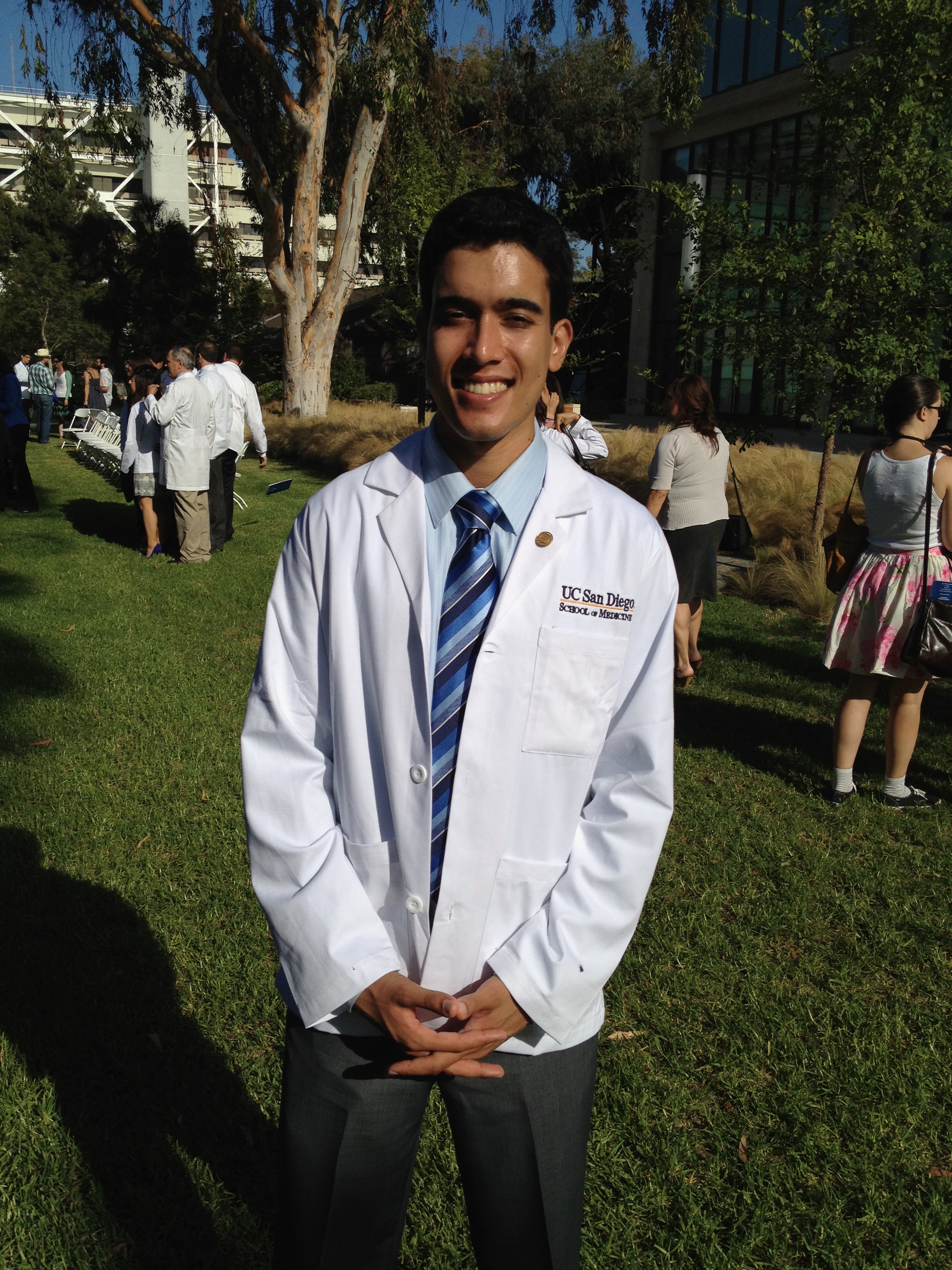Kevin at White Coat Ceremony